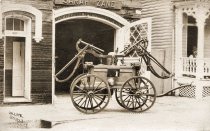 Sarah Zane fire hall with antique pumper